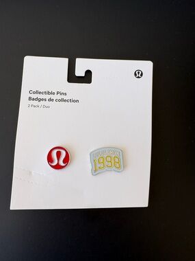 lululemon athletica Red & Yellow Enamel Collectible Pin Set